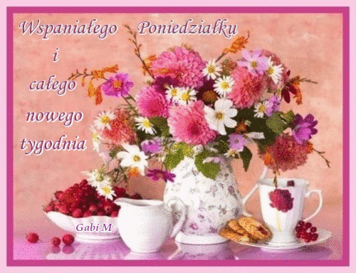 Wspaniałego poniedziałku i nowego tygodnia  kawa